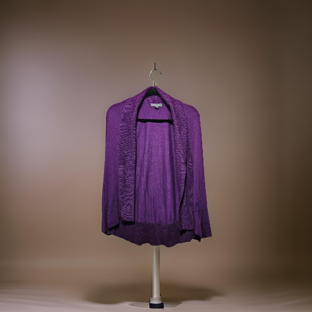 plum cardigan sweater. size L